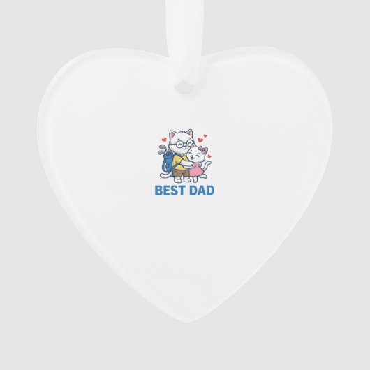 Beste Vader Golf Kat Knuffel Cute Vector Design_1 Ornament (voorkant)