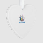Beste Vader Golf Kat Knuffel Cute Vector Design_1 Ornament (voorkant)