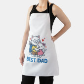 Beste Vader Golf Kat Knuffel Cute Vector Design_1 Schort (Insitu)