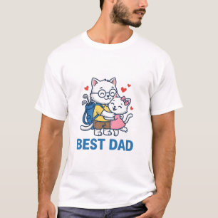 Beste Vader Golf Kat Knuffel Cute Vector Design_1 T-shirt