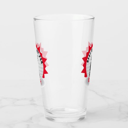 Beste vader Golfer Pun, gepersonaliseerd Glas (Links)