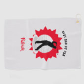 Beste vader Golfer Pun, gepersonaliseerd Golfhanddoek (Horizontaal)