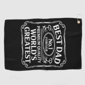 Beste vader golfhanddoek (Horizontaal)