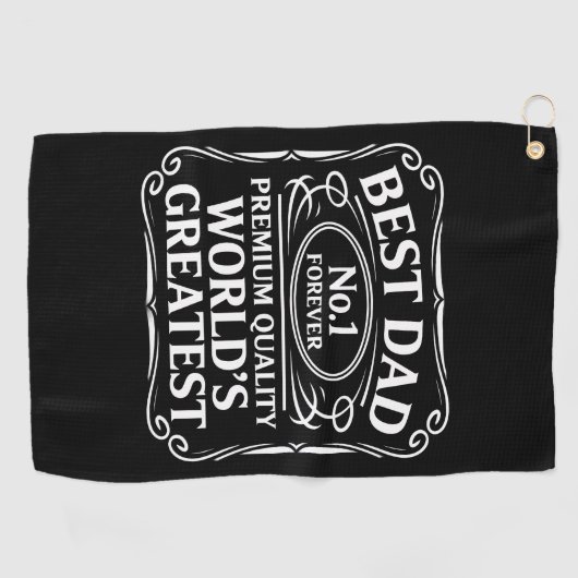 Beste vader golfhanddoek (Horizontaal)