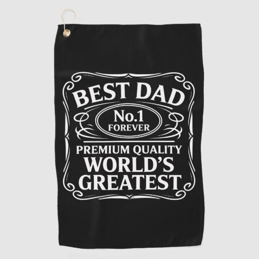 Beste vader golfhanddoek (Voorkant)