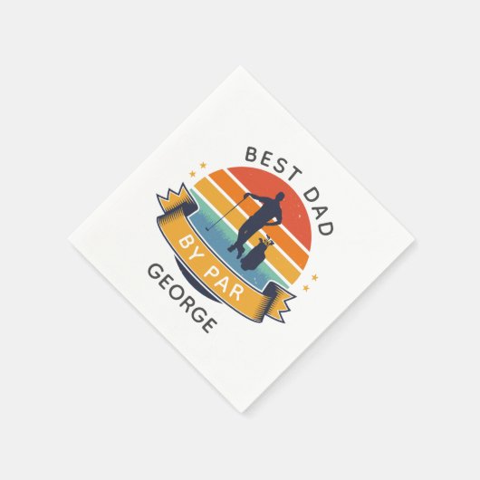 Beste vader Golfing Sports Vader Birthday Gag Servet (Hoek)