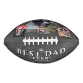 Beste vader Gray Leather Vader Dag 3 Foto Collage American Football (Voorkant)