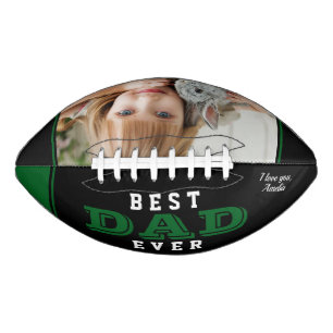 Beste Vader Groene Zwarte Foto Keepsake American Football