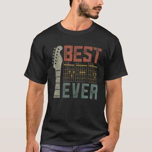 Beste vader Guitar Music Mannen Apparel Fathers Da T-shirt (Voorkant)