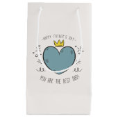 Beste vader Happy Vaderdag | Gift Bag Klein Cadeauzakje (Voorkant)