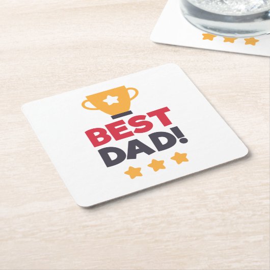 Beste vader Happy Vaderdag | Onderzetter (Schuin)