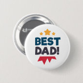 Beste vader Happy Vaderdag | Pin-Button Ronde Button 5,7 Cm (Voorkant /achterkant)