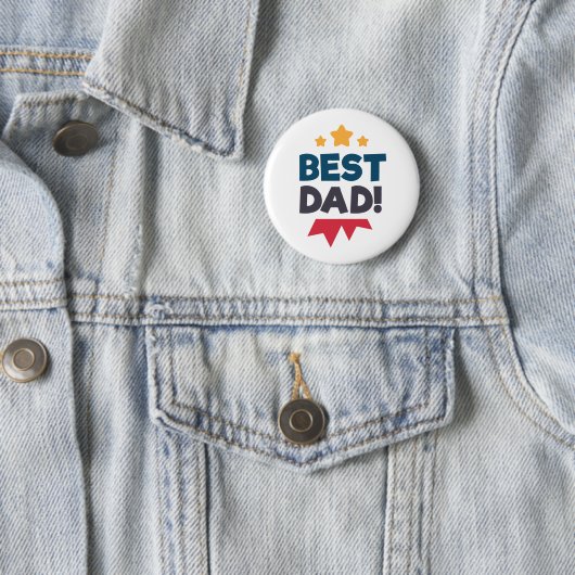 Beste vader Happy Vaderdag | Pin-Button Ronde Button 5,7 Cm (In situ)