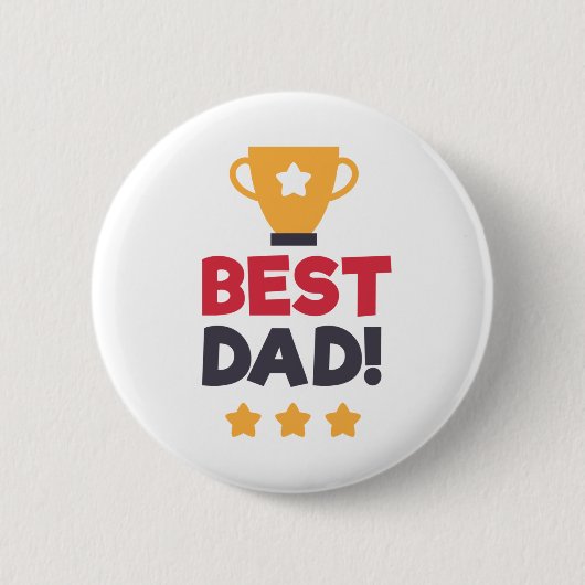 Beste vader Happy Vaderdag | Pin-Button Ronde Button 5,7 Cm (Voorkant)