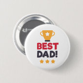 Beste vader Happy Vaderdag | Pin-Button Ronde Button 5,7 Cm (Voorkant /achterkant)
