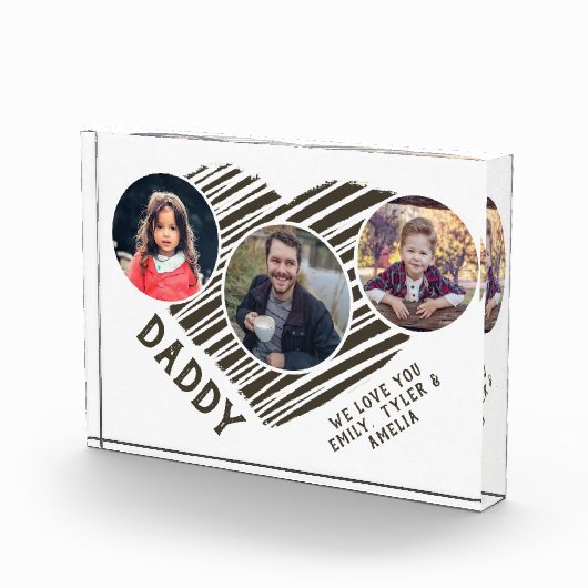 Beste vader Hart Vader Dag 3 Foto Collage (Rechts)