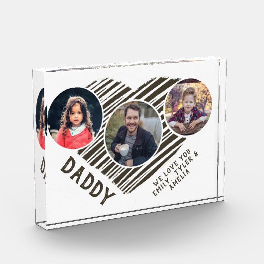 Beste vader Hart Vader Dag 3 Foto Collage (Links)