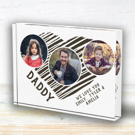 Beste vader Hart Vader Dag 3 Foto Collage