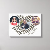 Beste vader Hart Vader Dag 3 Foto Collage Canvas Afdruk (Voorkant)