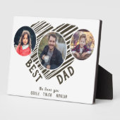 Beste vader Hart Vader Dag 3 Foto Collage Fotoplaat (Zijkant)