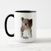 Beste Vader Hond, Foto en Naam, Mok (Links)