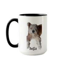 Beste Vader Hond, Foto en Naam, Mok