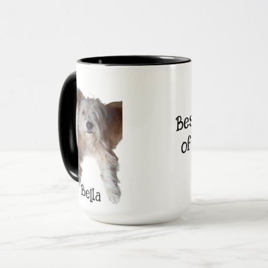 Beste Vader Hond, Foto en Naam, Mok (Voorkant links)