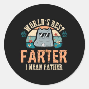 Beste vader, ik bedoel vader beste kat vader ooit ronde sticker