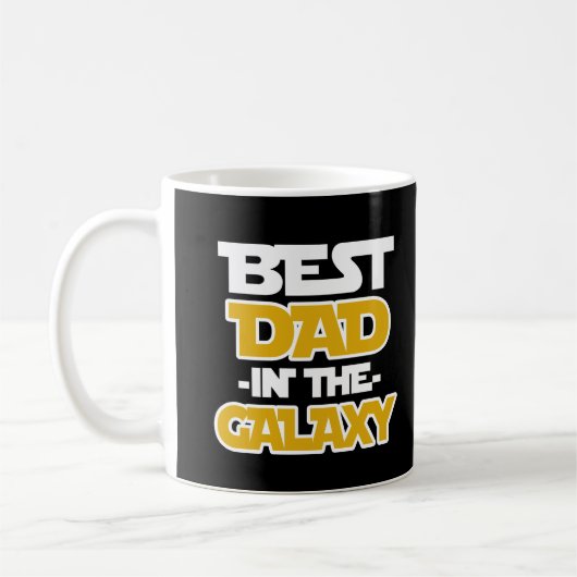 Beste vader in de Galaxy Funny gezegde Coffee mok (Links)