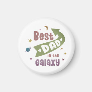 Beste vader in de Galaxy typografie Magneet