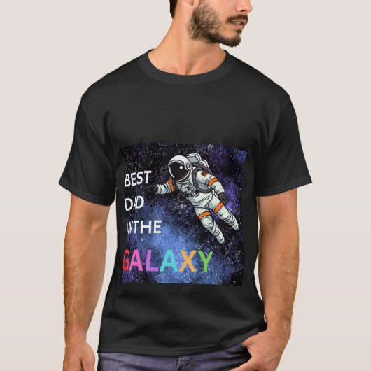 Beste vader in de Galaxy Vaderdag T-shirt (Voorkant)