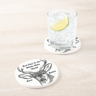 Beste vader in de hele wereld Buck Onderzetters