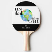 Beste vader in de hele wereld, gepersonaliseerd pi tafeltennisbatje (Voorkant)