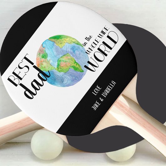 Beste vader in de hele wereld, gepersonaliseerd pi tafeltennisbatje