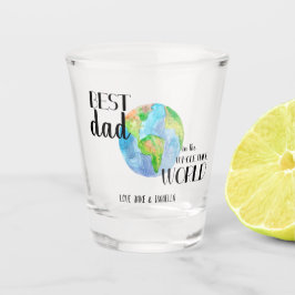 Beste vader in de hele wereld, gepersonaliseerd shot glas