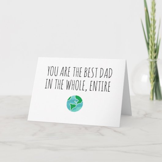 Beste vader in de hele wereld kaart (Voorkant)