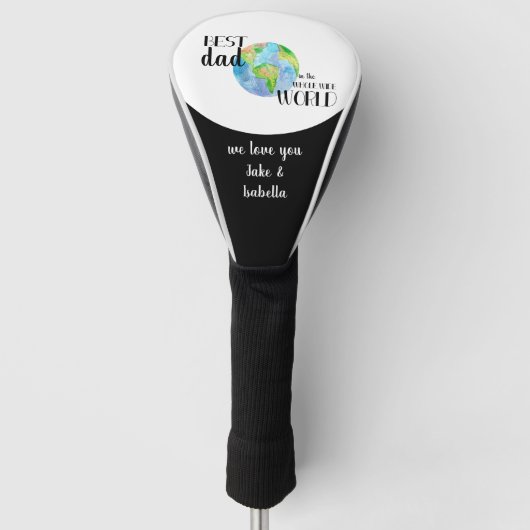 Beste vader in de hele wereld | Planet Earth Golfheadcover (Voorkant)