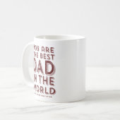 Beste vader in de Rustic Vaderdag van de Wereld Koffiemok (Voorkant links)