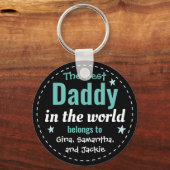 Beste vader in de Sleutelhanger van de Naam van de (Voorkant)