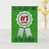 Beste vader in de Vaderdag Glitter Kaart (Gele Bloem)