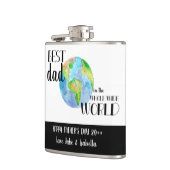 Beste vader in de Vaderdag van de hele wereld Heupfles (Links)