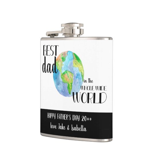 Beste vader in de Vaderdag van de hele wereld Heupfles (Links)