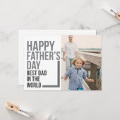 Beste vader in de Vaderdag van de wereld | Fotokaa Kaart (Voorkant / Achterkant in situ)
