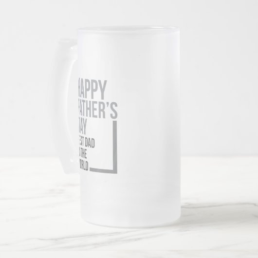 Beste vader in de Vaderdag van de wereld Matglas Bierpul (Voorkant links)