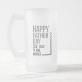 Beste vader in de Vaderdag van de wereld Matglas Bierpul (Links)