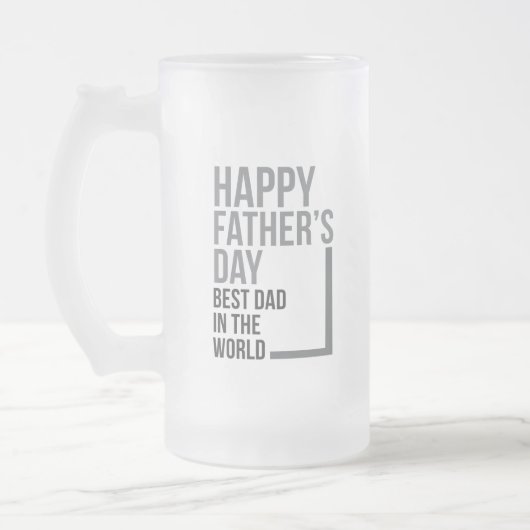 Beste vader in de Vaderdag van de wereld Matglas Bierpul (Links)