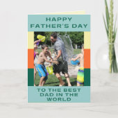 Beste vader in de wereld, aangepaste Vaderdag foto Kaart (Voorkant)
