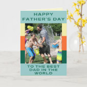 Beste vader in de wereld, aangepaste Vaderdag foto Kaart (Gele Bloem)