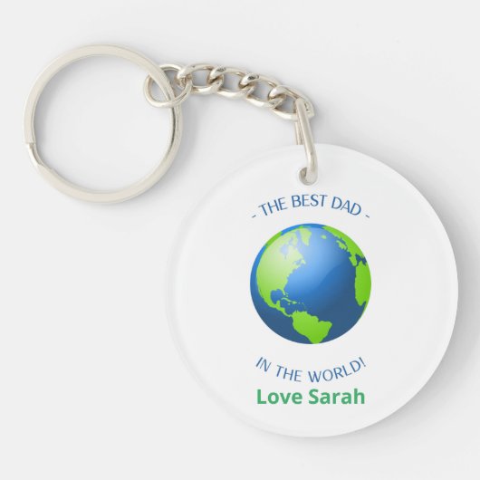 Beste vader in de wereld aanpassen sleutelhanger (Voorkant)