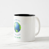 Beste vader in de wereld aanpassen tweekleurige koffiemok (Voorkant rechts)